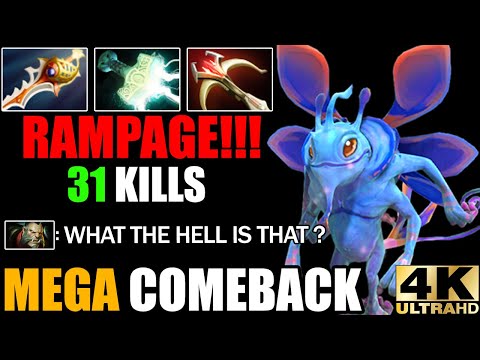 Epic Pro Battle Puck Carry Build Rampage!!! Impossible Mega Creeps Comeback Dota 2 Pro Rank Gameplay