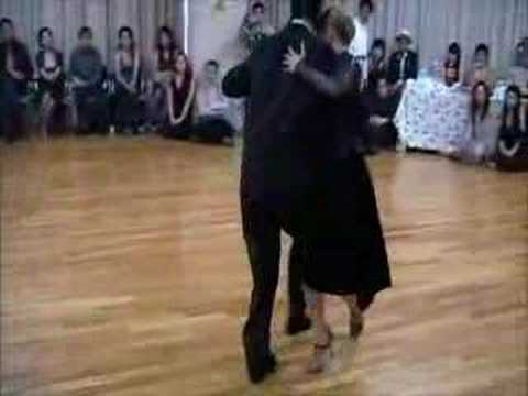  Akie  and  Dante Sanchez  are  dancing  to  the  milonga  "  Ella Es Asi  "