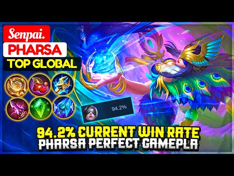 94.2% Current WIn Rate, Pharsa Perfect Gameplay [ Top 7 Global Pharsa ] Senpai. - Mobile Legends.