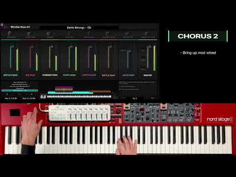 How to play Battle Belongs by Phil Wickham on piano - MainStage Song-Specific Patch Cover