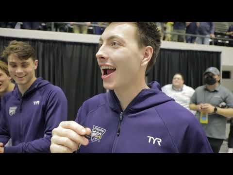 Men's Swimming & Diving Celebrate After Winning 2022 National Championship