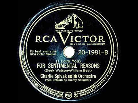 1947 HITS ARCHIVE: (I Love You) For Sentimental Reasons - Charlie Spivak (Jimmy Saunders, vocal)