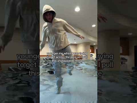 how younger me tried to cross the pool: