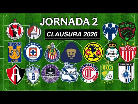 ✅️JORNADA 2 LIGA MX 2026 🇲🇽🇲🇽🇲🇽
