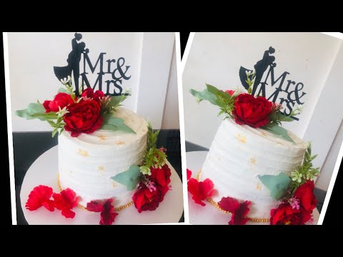 Homecoming Cake| Artificial flowers #weddingcake  ❤️
