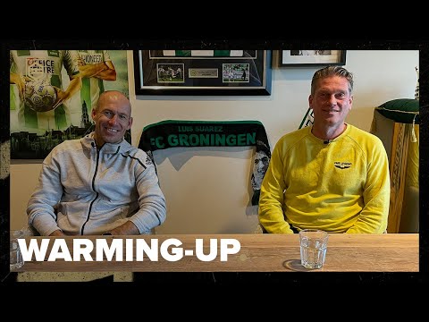 Warming-up met Arjen Robben en Martin Drent