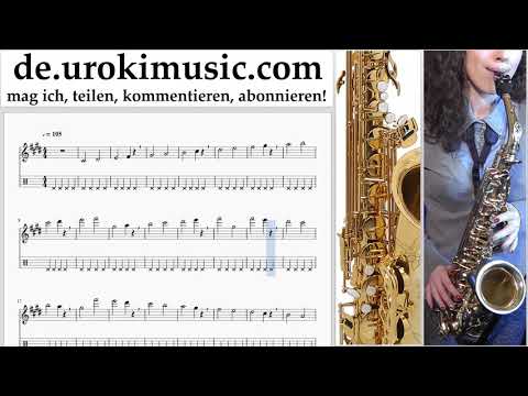 Saxophonunterricht (Alt) J. Balvin, Willy William - Mi Gente Noten Lernen Teil#1 um-i995