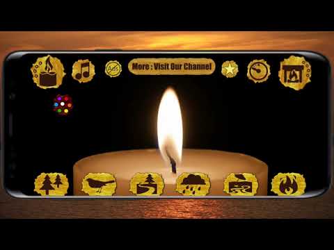 Night Light | Candle Fireplace Video