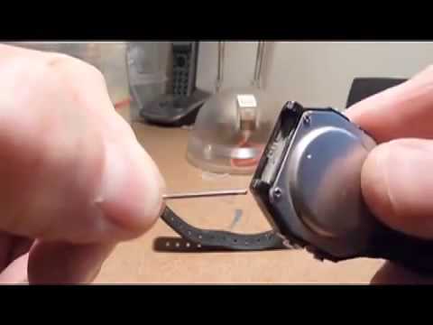 Casio F 91W watch   how to remove the pin and replace the strap