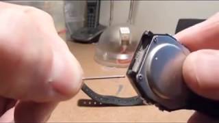 Casio F 91W watch   how to remove the pin and replace the strap