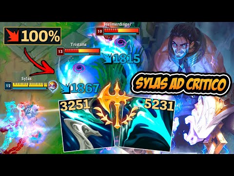 SYLAS AD COM CRITICO É MUITO OP NA JUNGLE *100% de critico* - LEAGUE OF LEGENDS