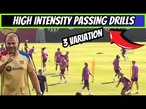 🎯 FC Barcelona / High Intensity Passing Drills by Hansi Flick / 3 Variation