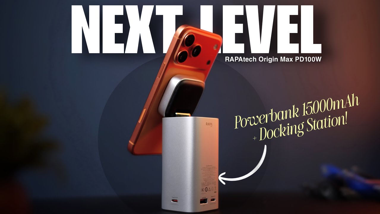 CANGGIH! Powerbank 15.000mAh Bisa Jadi Docking iPhone! RAPAtech Origin Max PD100W Review 