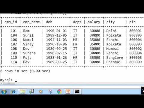 Learn 38 BETWEEN with IN SQL Hindi - Mind Luster