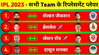IPL 2023 - All Teams New Replacement Players List || Delhi Capitals New Captain 2023