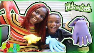Hide And Seek Slime Gloves Challenge