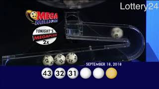2018 09 18 Mega Millions Numbers and draw results