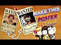 How to Make WANTED POSTER 😳😱 / Dead or alive poster / one piece poster tutorial ✔️