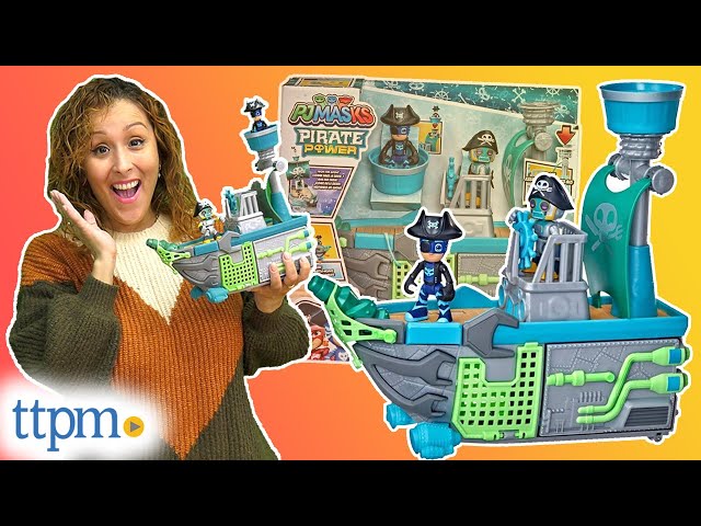 Vídeo relacionado con PJ Masks Sky Pirate Battleship Preschool Toy, Vehicle Playset with 2 Action Figures for Kids Ages 3 and Up