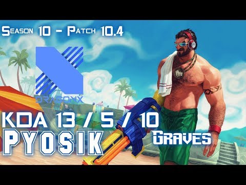 DRX Pyosik GRAVES vs LEE SIN Jungle - Patch 10.4 KR Ranked