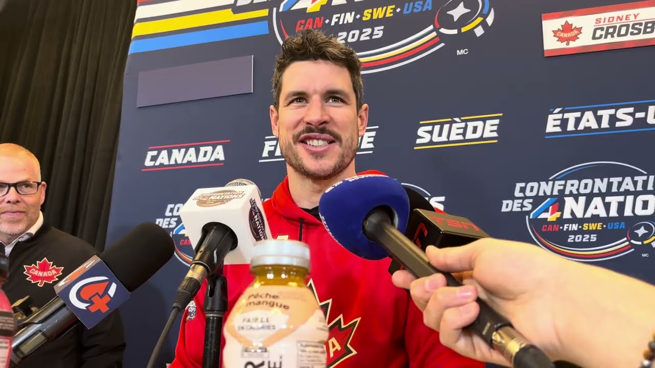 Sidney Crosby speaks ahead of 4 Nations Face-Off