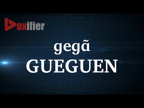 How to Pronunce Gueguen in French - Voxifier.com