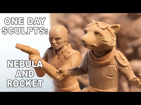 One Day Sculpts: Nebula and Rocket - Timelapse