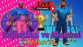 #14 RR vs MI : Rajasthan Royals vs Mumbai Indians - RCPL / IPL 2021 Real Cricket 20 Live