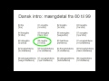 Dansk intro: mængdetal fra 80-99