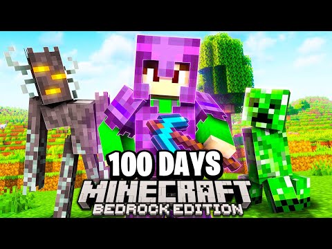 I Survived 100 Days in BEDROCK Minecraft Hardcore!