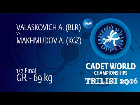 1/2 GR - 69 kg: A. MAKHMUDOV (KGZ) df. A. VALASKOVICH (BLR) by TF, 8-0