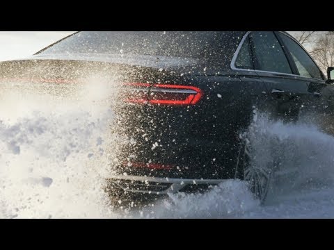 New AUDI A8 (2018) TDI QUATTRO - DRIFTING on SNOW & ICE
