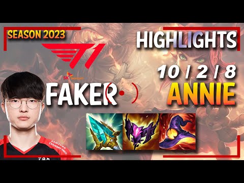T1 Faker ANNIE vs AKALI - HIGHLIGHTS - KR Ranked