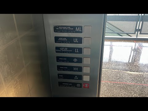 RARE Montgomery Hydraulic Elevator @ Chicago O'Hare Airport T1 Concourse B - Chicago, IL.