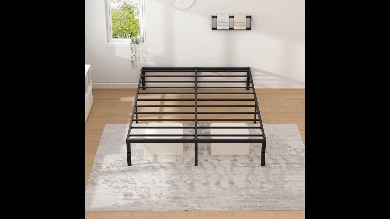 REVIEW: Ultimate Metal Bed Frame Queen | 18” Heavy Duty Storage Base – No Box Spring Needed!