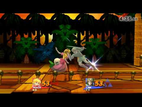 Super Smash Bros Wii U Online Battle Peach vs. Link