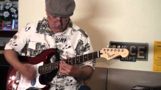 Video thumbnail for Bob plays the Fender Squire Strat beginners guitar through the M1-18R by Arthur Nace