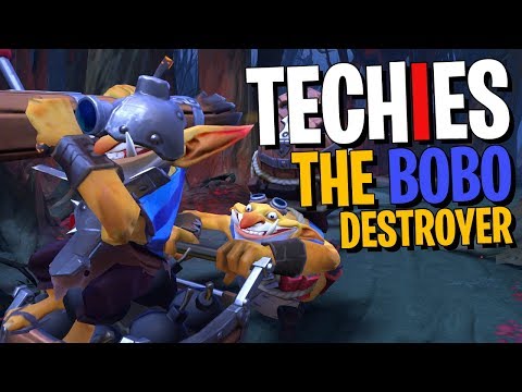 Techies the BOBO Destroyer - DotA 2 Funny Moments