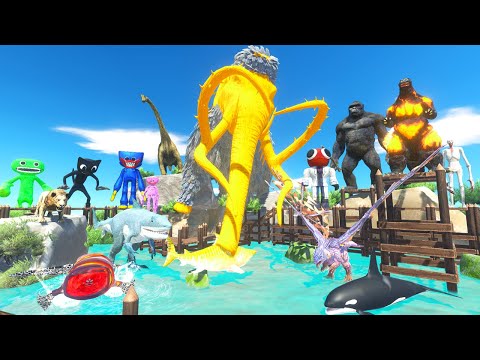 Hunting Big Boss Woolly Mammoth, Godzilla, King Kong & Bloop - Animal Revolt Battle Simulator ARBS