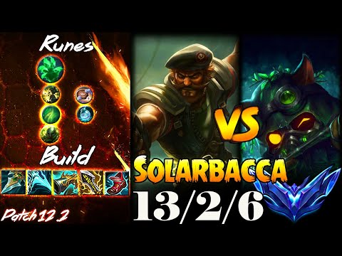 [ Solarbacca ] Gangplank vs Teemo Top -  Season 12 - Diamond I