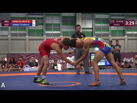 Round 3 FS - 79 kg: M. ORNELAS REYN (MEX) v. E. GOMEZ TEJEDA (ECU)