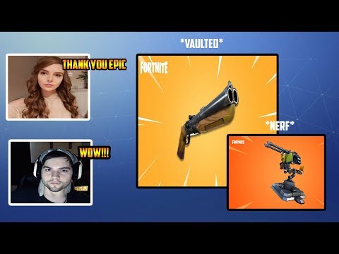 Streamers React To Double Barrel Removed Floor Loot And Turret - streamers react to double barrel removed floor loot and turret nerf fortnite