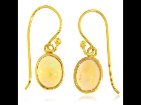 Cercei Argint 925 Auriti Opal Natural - Stil si Stralucire Delicata