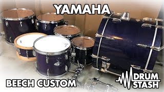 Video thumbnail for Yamaha Beech Custom (Blueberry) Drum Set Clean-Up and Sound Test by Drum Stash