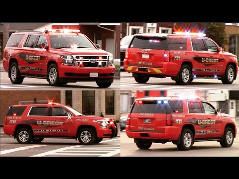 U-Crest FD | Rescue 7-1 and Car 9-2 Responding Code 3 to an EMS call