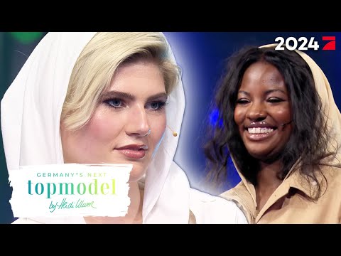 Die Finalist:innen stehen mit Superstar Sabrina Carpenter auf der Bühne | GNTM 2024 ProSieben