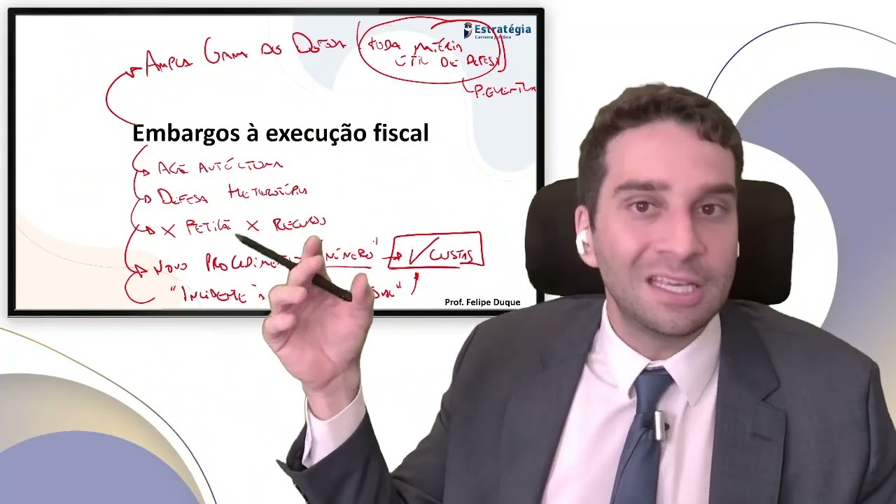 EMBARGOS À EXECUÇÃO FISCAL: tudo que você precisa saber com o professor Felipe Duque