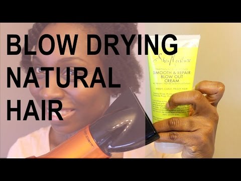Blow Drying Natural Hair | SheaMoisture Tahitian Noni & Monoi Blow Out Cream