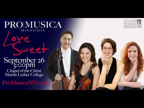 ProMusica Minnesota: "Love Sweet" on September 26th