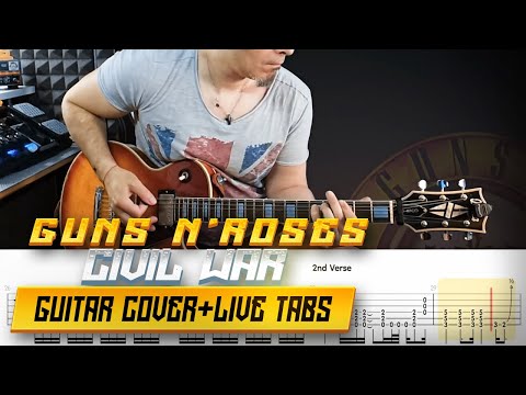 Civil War | Guns n' Roses | guitar cover with solos + live tabs